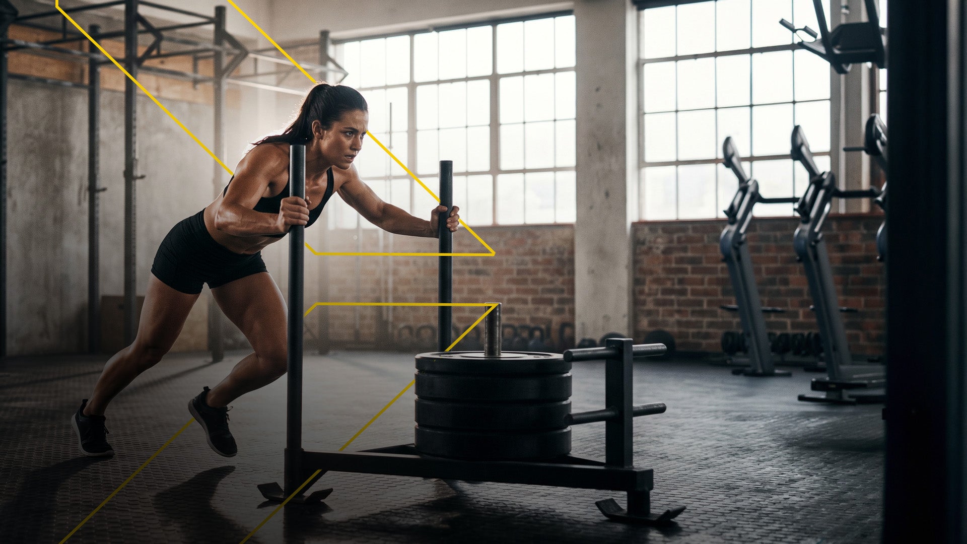 Female athlete training