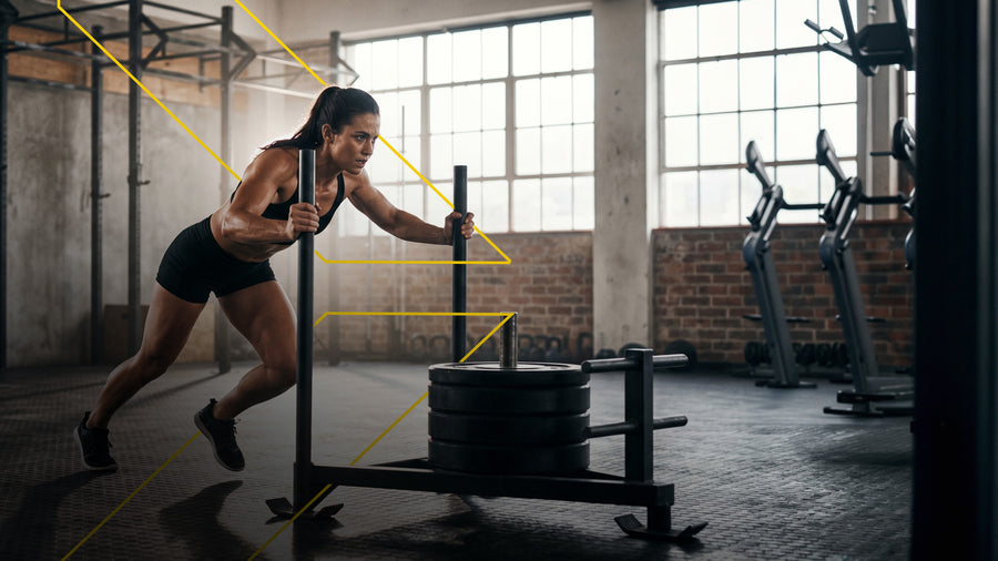 Female athlete training