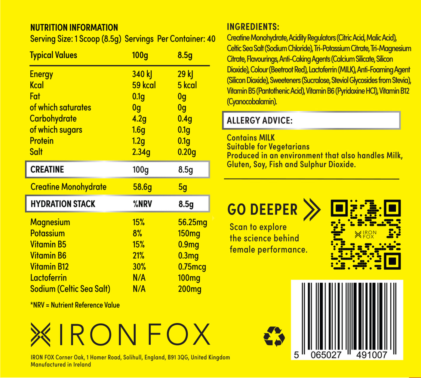 Nutritional information